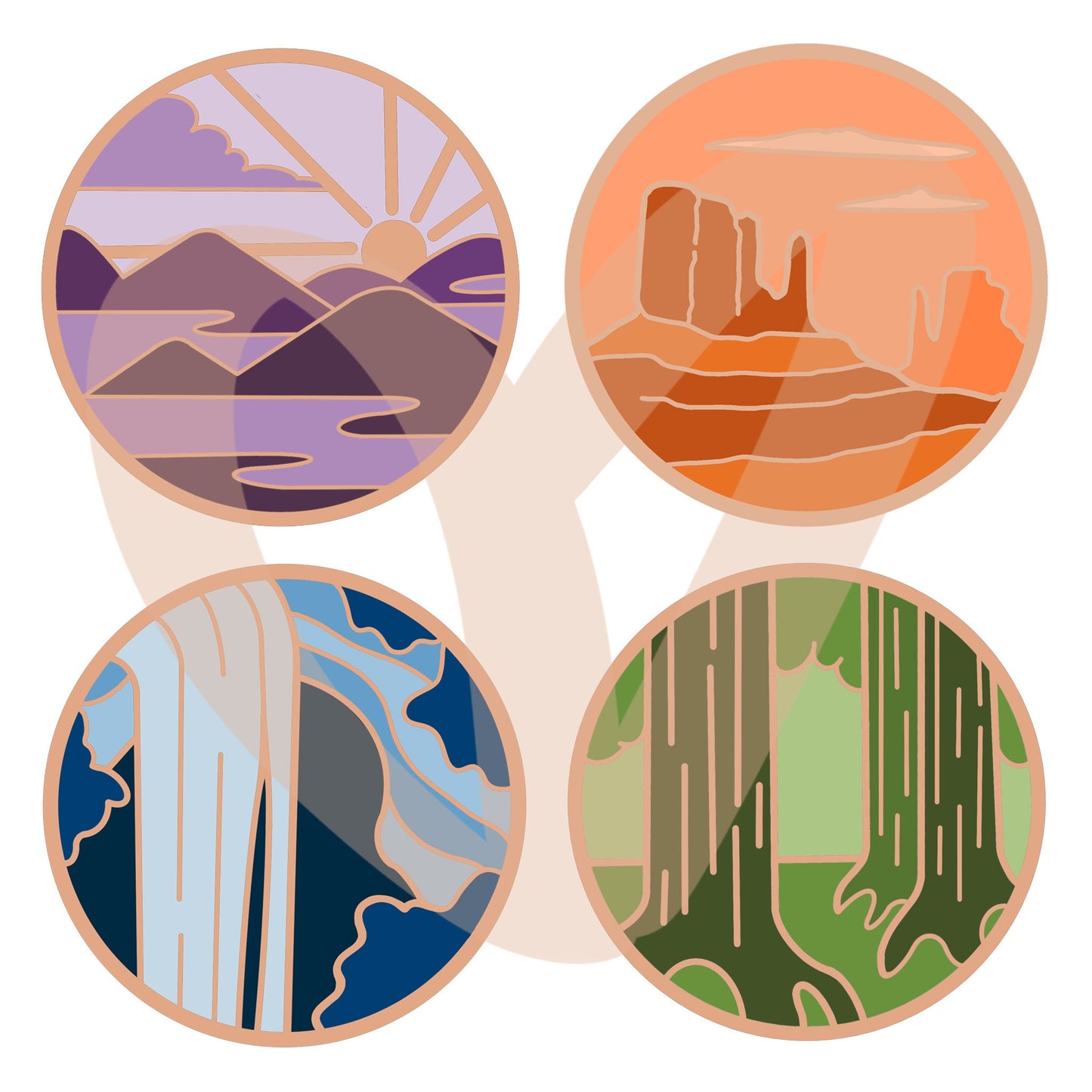 Wanderlust: National Parks Enamel Pin Set