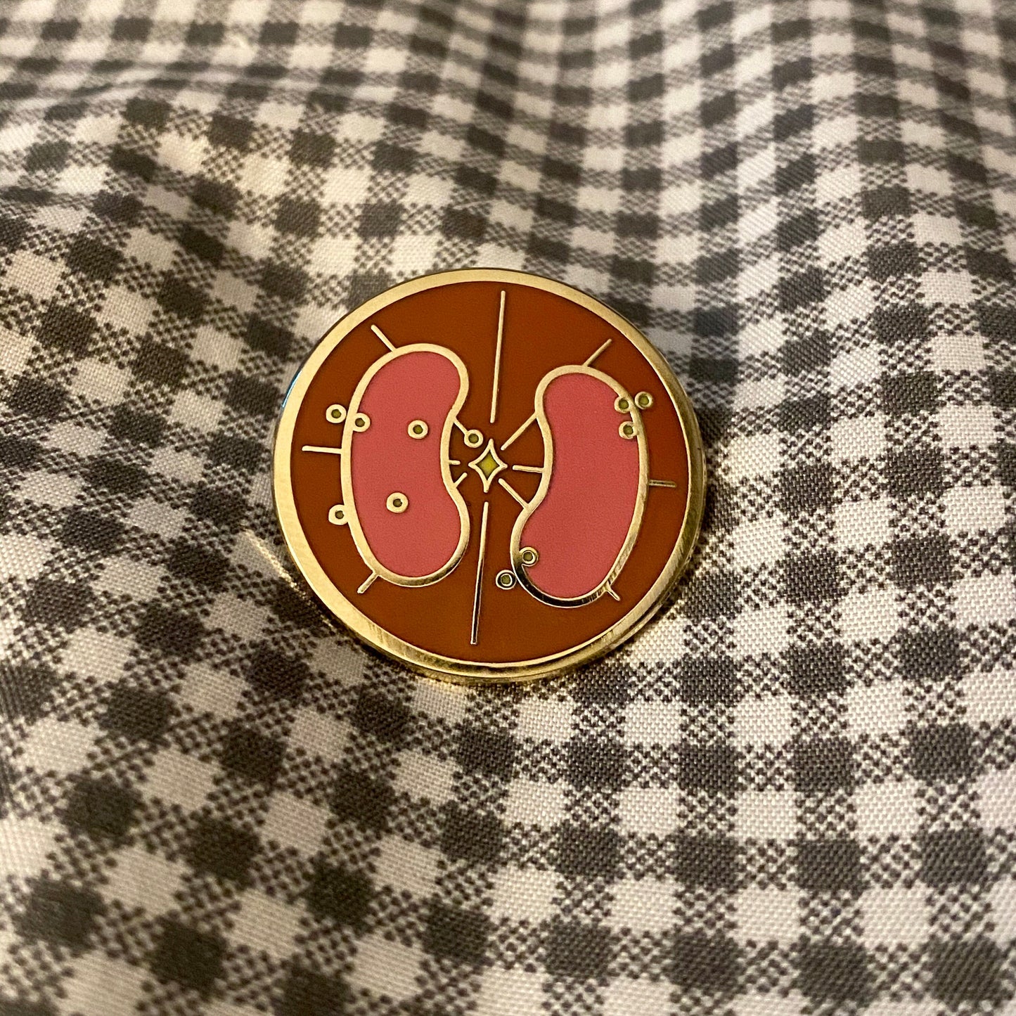 Kidney Cancer Enamel Pin