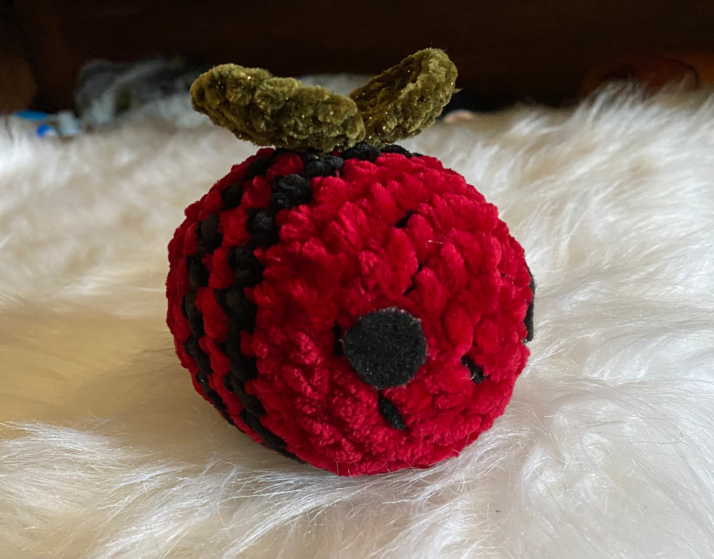 Red Strawberry Bee Crochet Amigurumi
