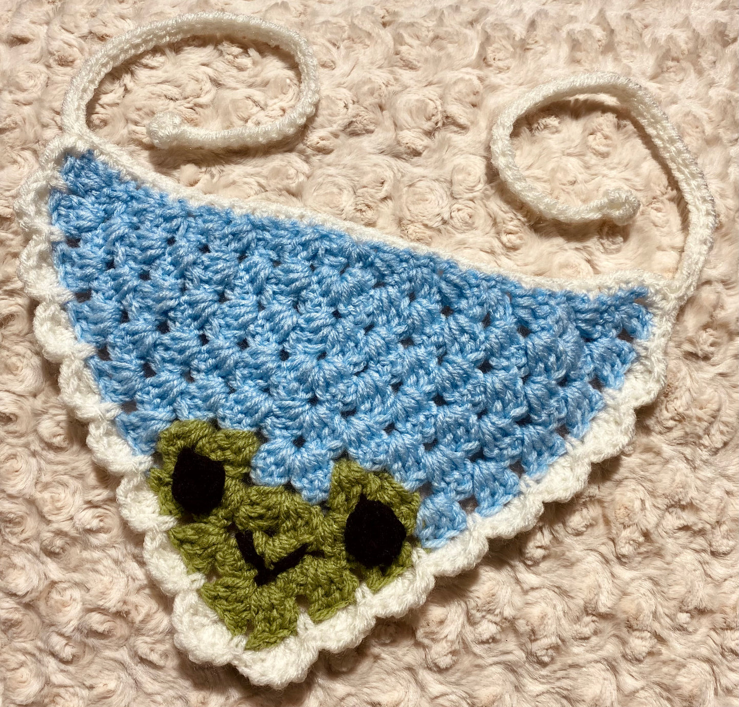 Frog Peeper Crochet Bandana