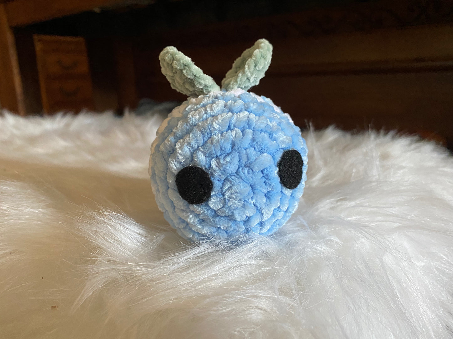 Blueberries and Cream Bee Crochet Amigurumi