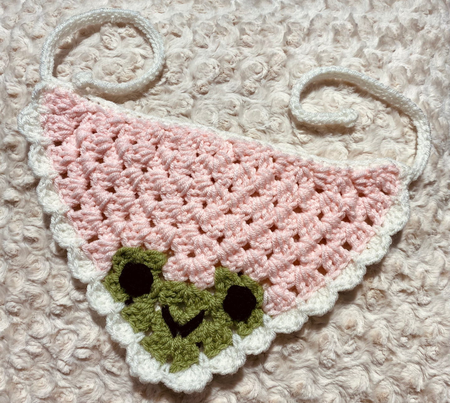 Frog Peeper Crochet Bandana