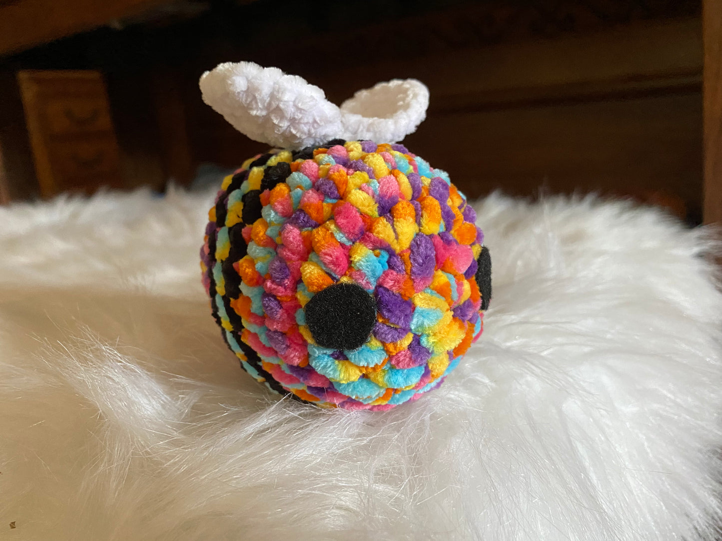 Rainbow Bee Crochet Amigurumi