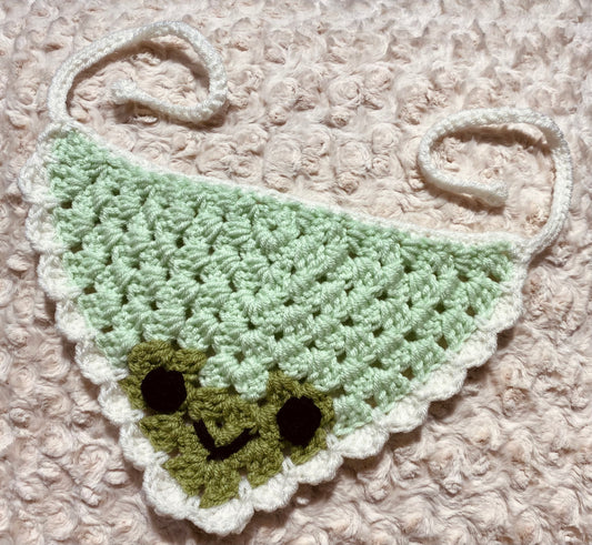 Frog Peeper Crochet Bandana