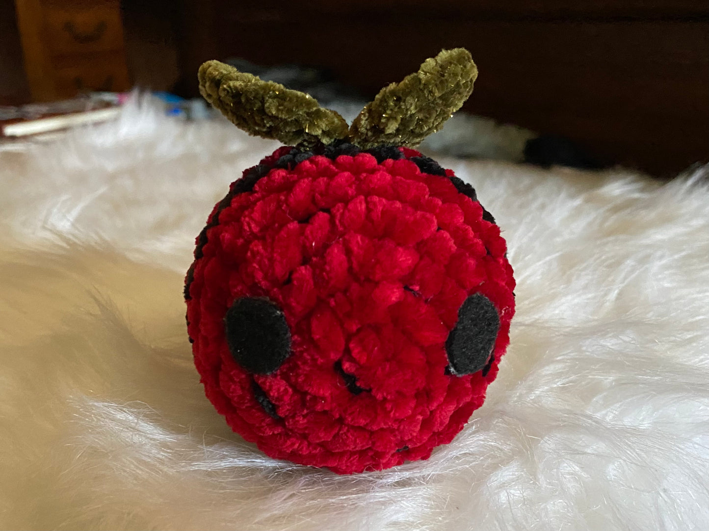Red Strawberry Bee Crochet Amigurumi