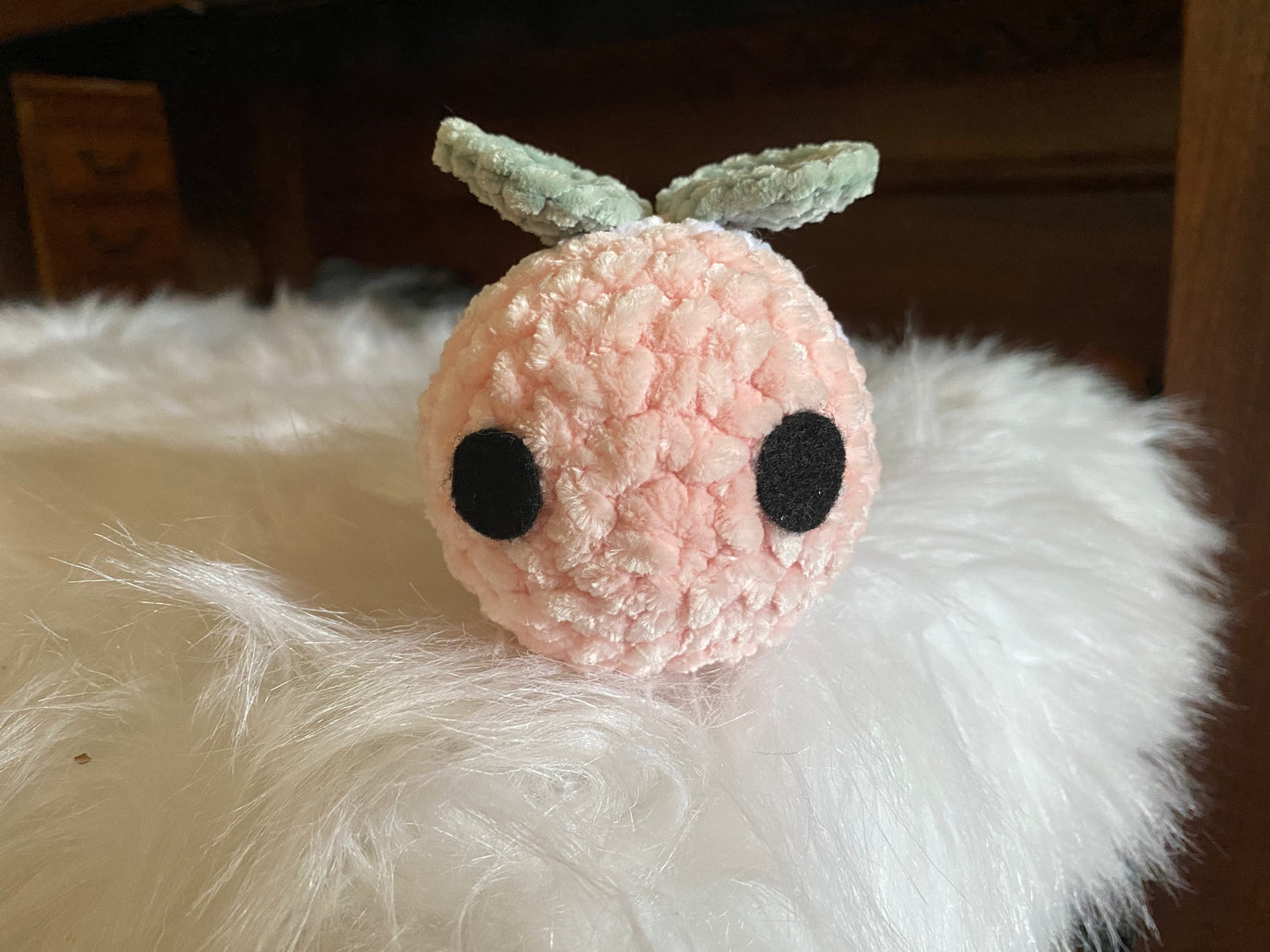 Peaches and Cream Bee Crochet Amigurumi