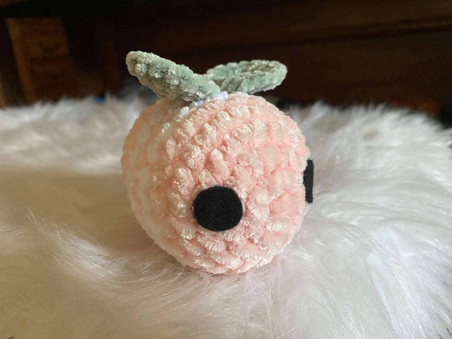 Peaches and Cream Bee Crochet Amigurumi