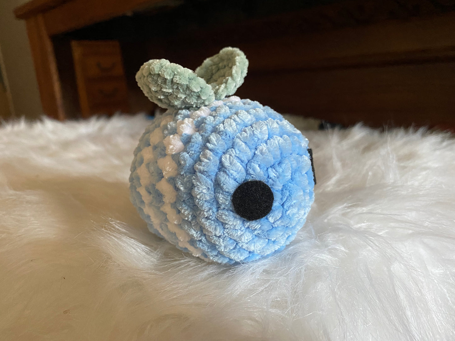 Blueberries and Cream Bee Crochet Amigurumi