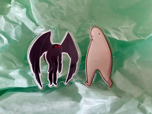 Cryptids Acrylic Pins