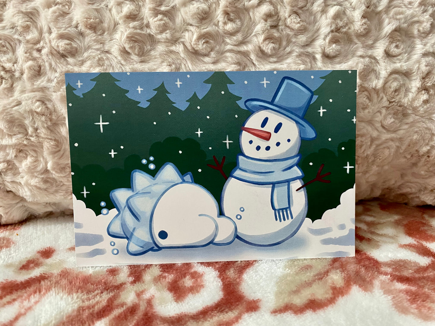 Snowy Pocket Monster Postcard